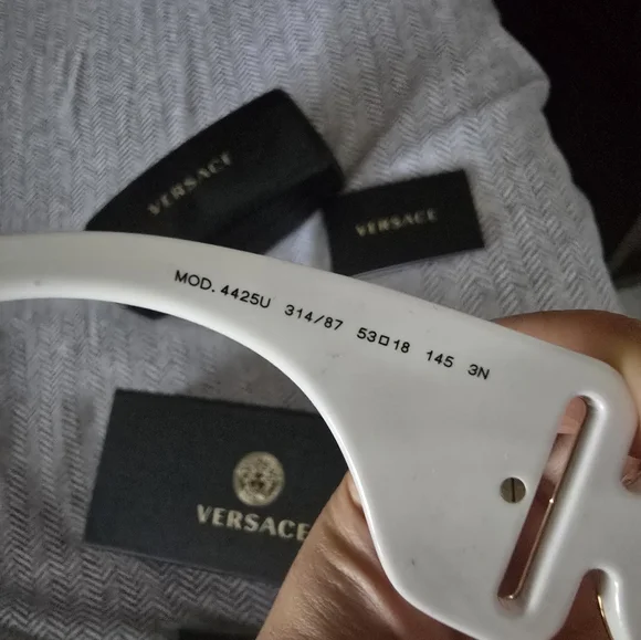 Today Only! Versace 4425u Bold White Sunglasses for Women - Picture 8 of 10